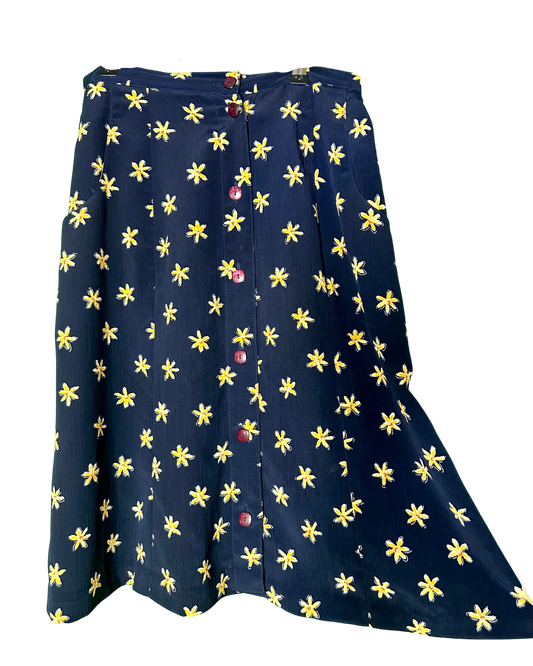 Jupe à petites fleurs jaunes | M