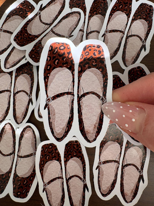 Sticker - ballerinas léopard