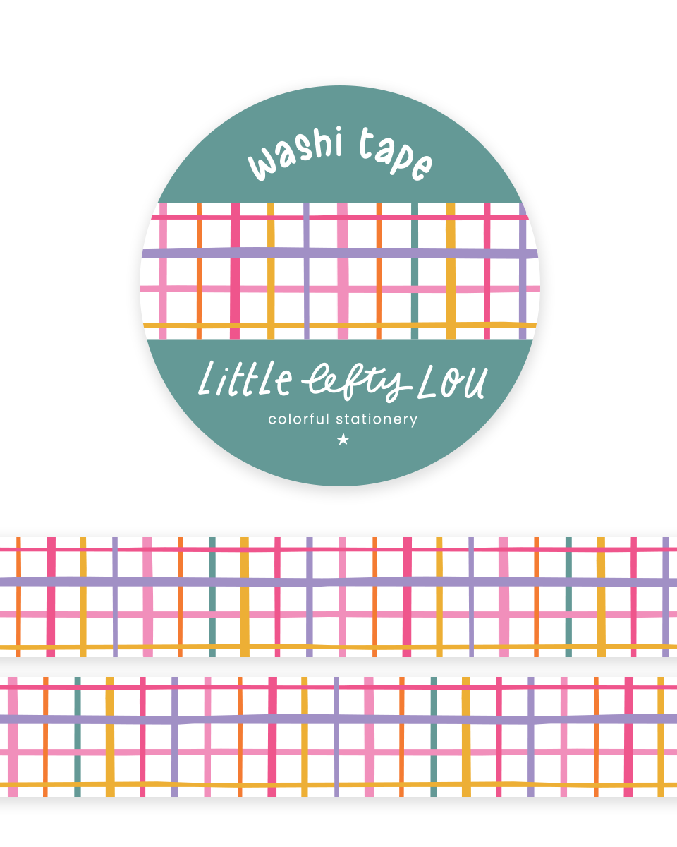 Washi Tape - Grille colorée