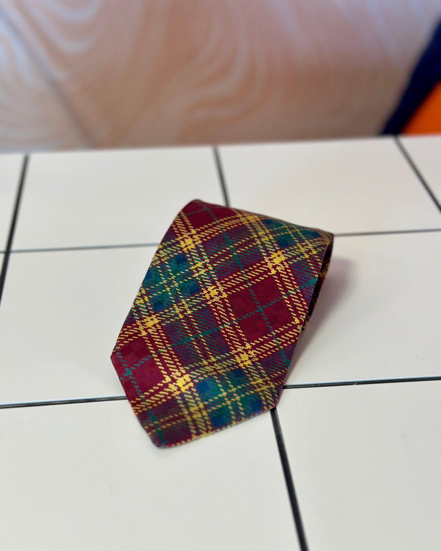 Cravate motif tartan