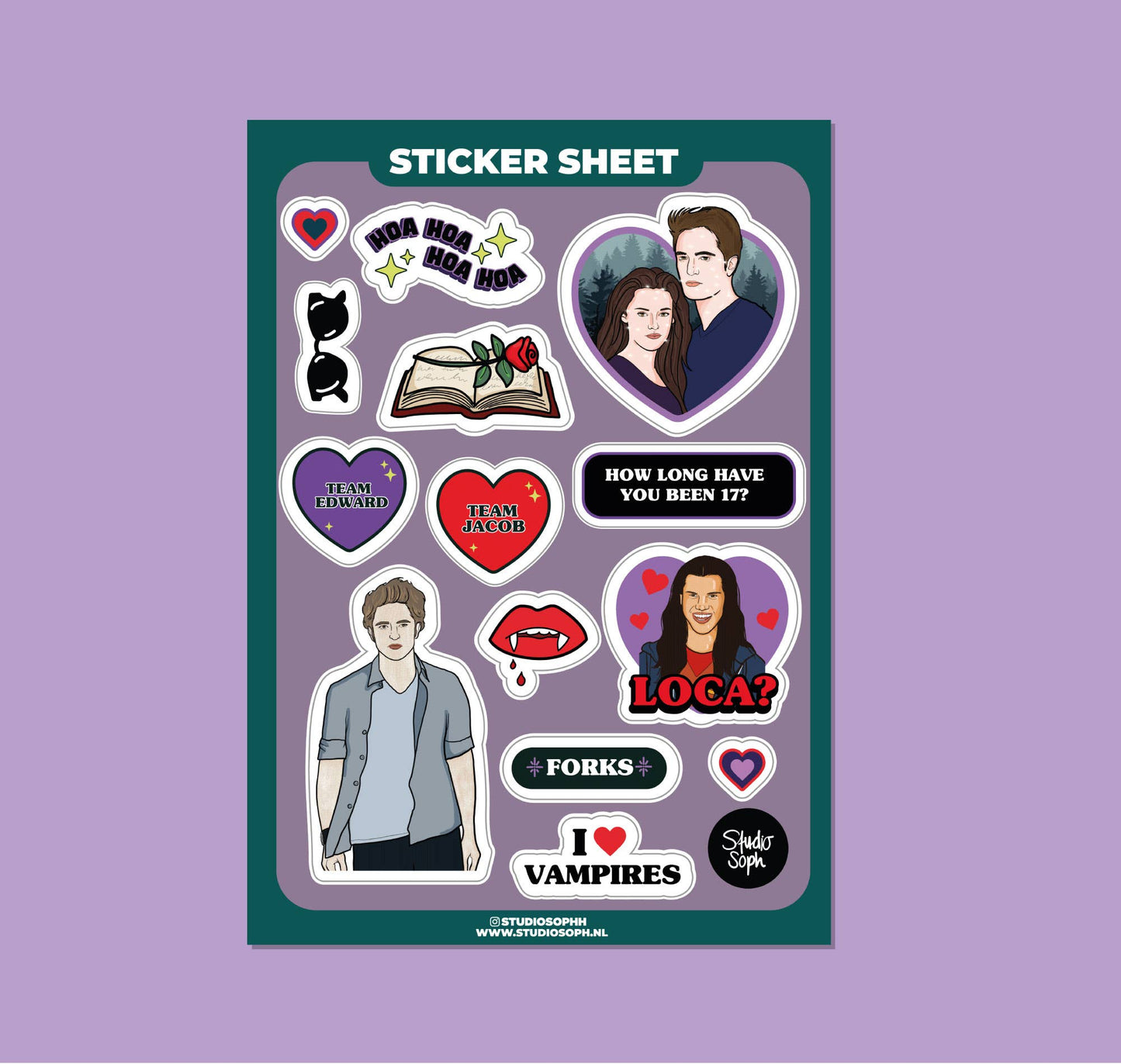 Planche de stickers A5 - Twilight
