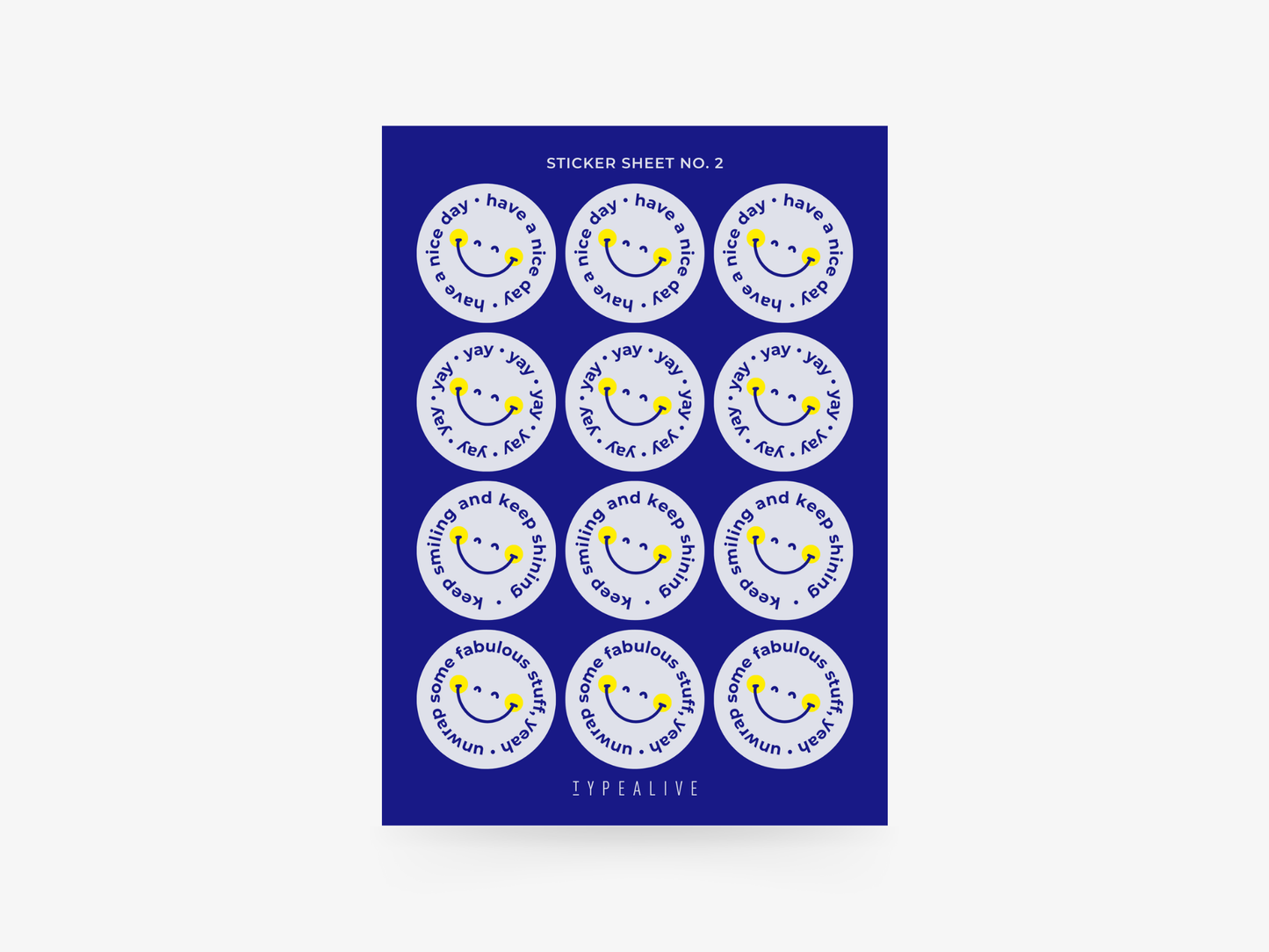 Feuille d'autocollants | Have a nice day