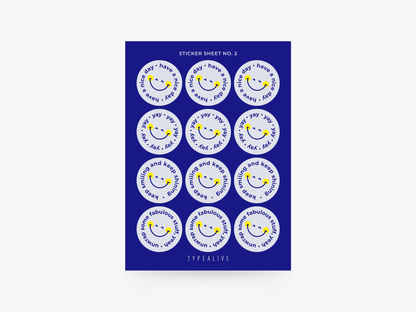 Feuille d'autocollants | Have a nice day