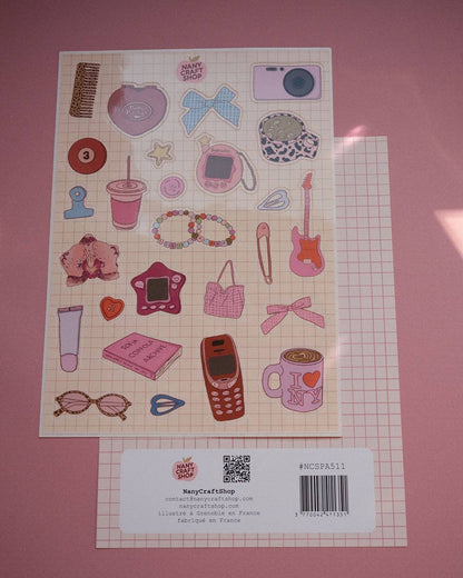 Planche stickers A5 Nostalgie