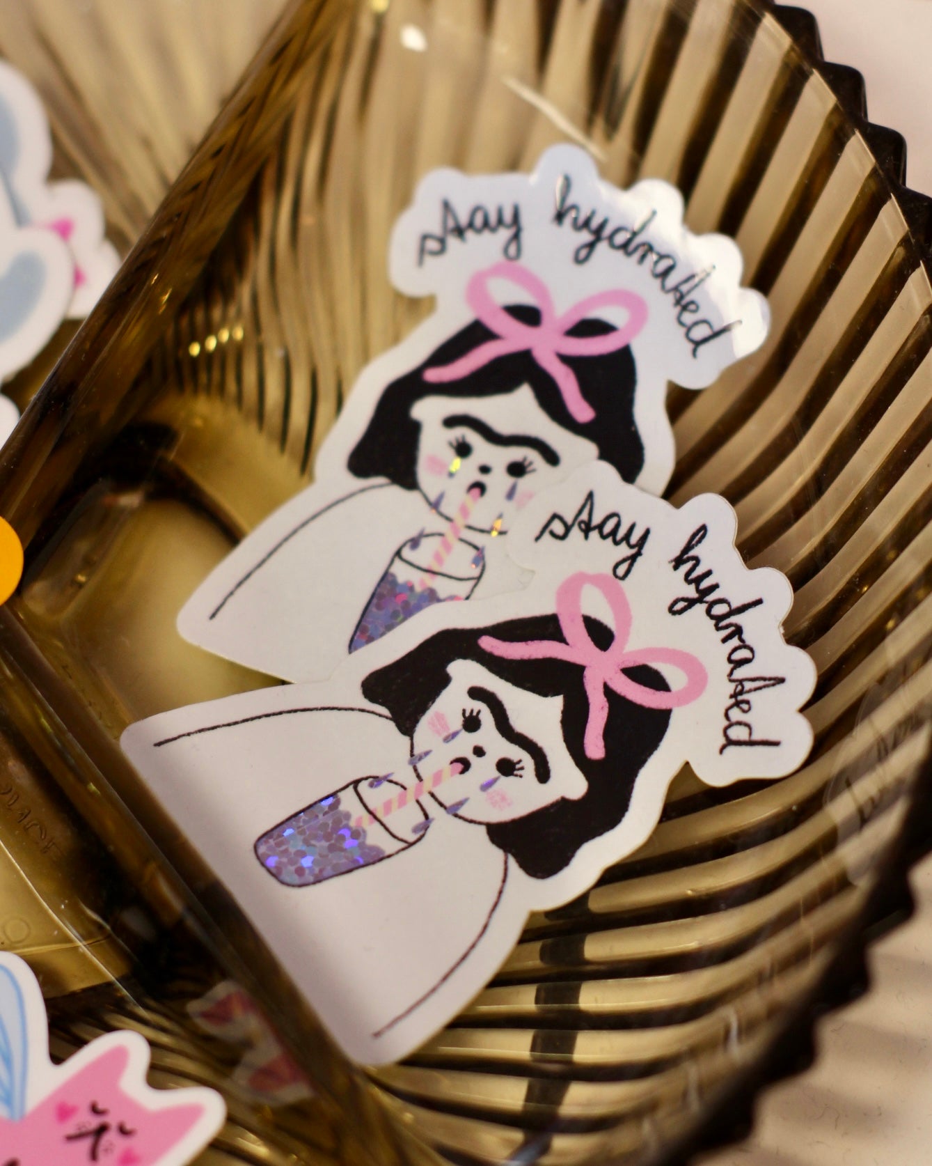 Sticker scintillant Stay Hydrated
