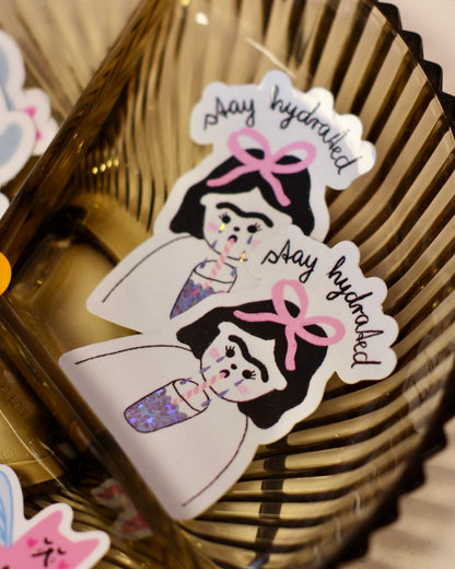 Sticker scintillant Stay Hydrated
