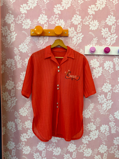 Polo en maille rose corail | T. L