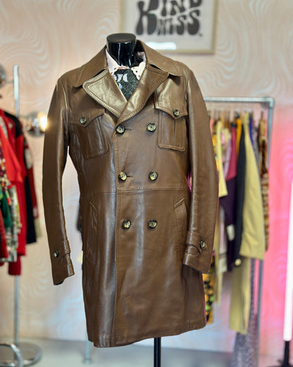 Trench en cuir années 70 | T. M