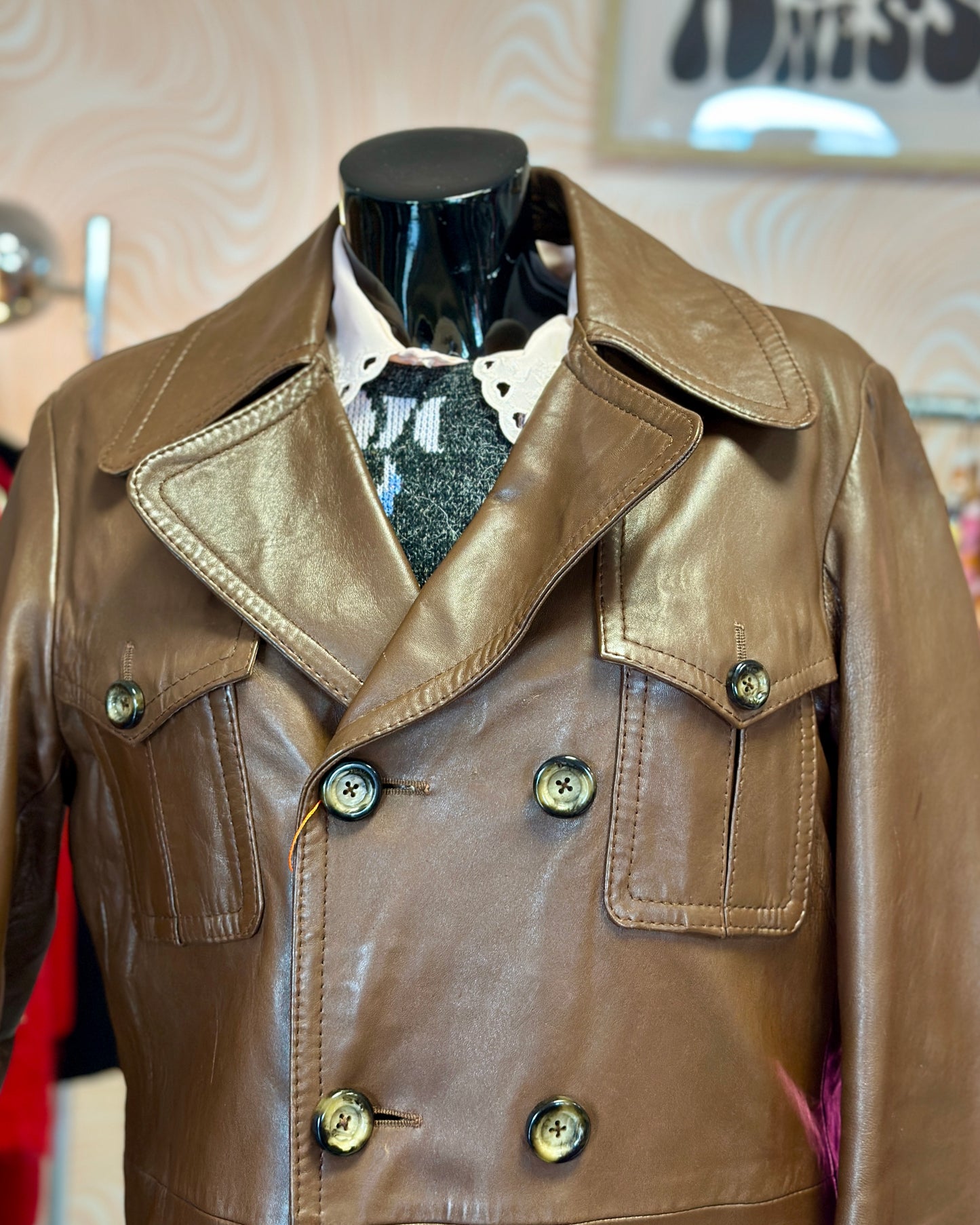 Trench en cuir années 70 | T. M