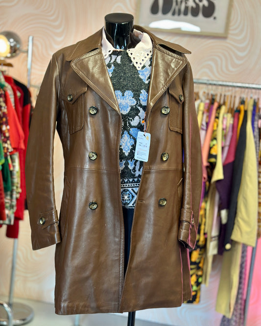 Trench en cuir années 70 | T. M