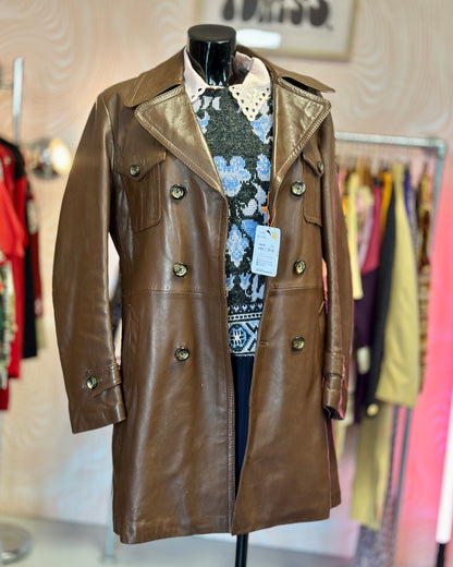 Trench en cuir années 70 | T. M