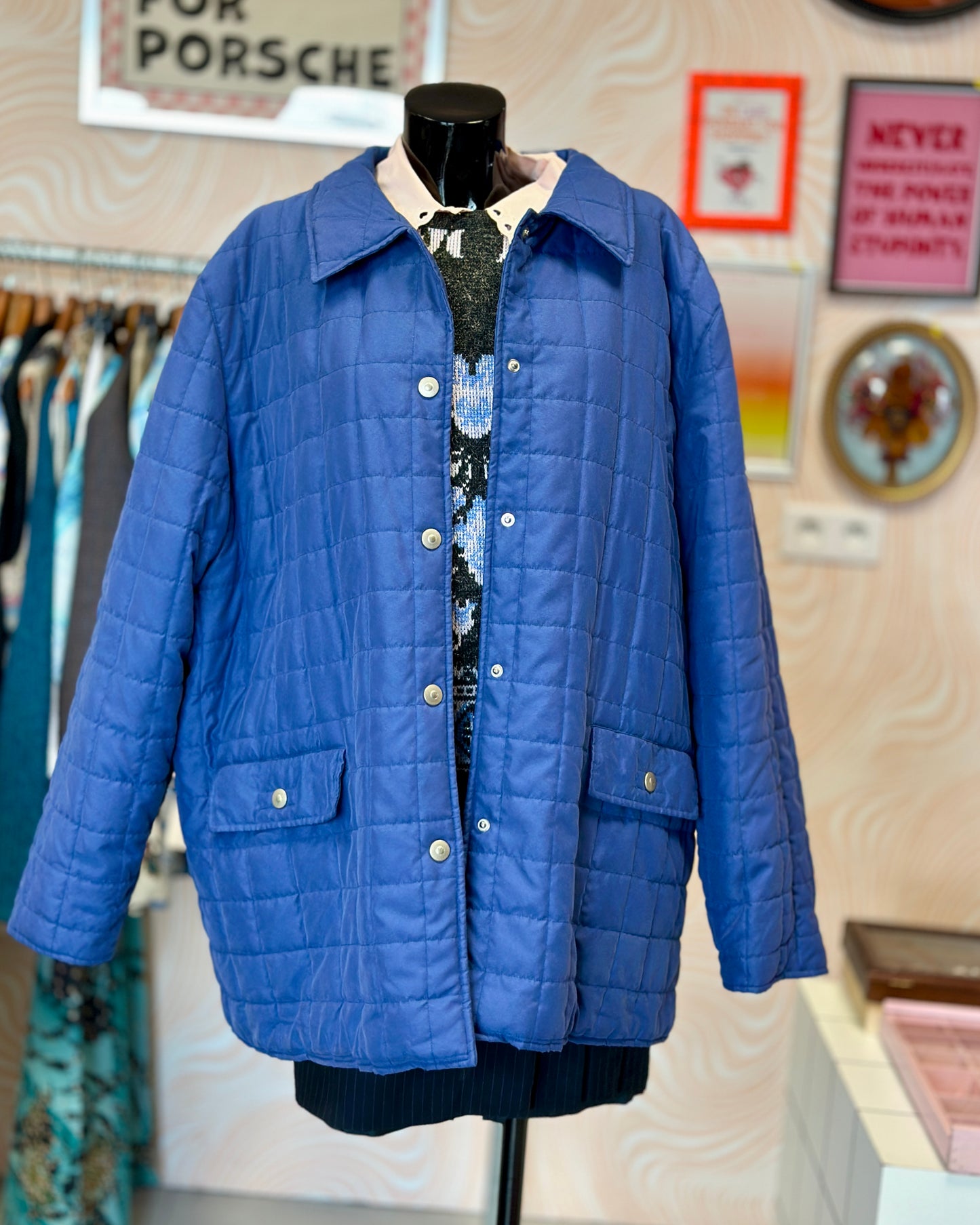 Veste bleue matelassée | T. 2XL / 3XL