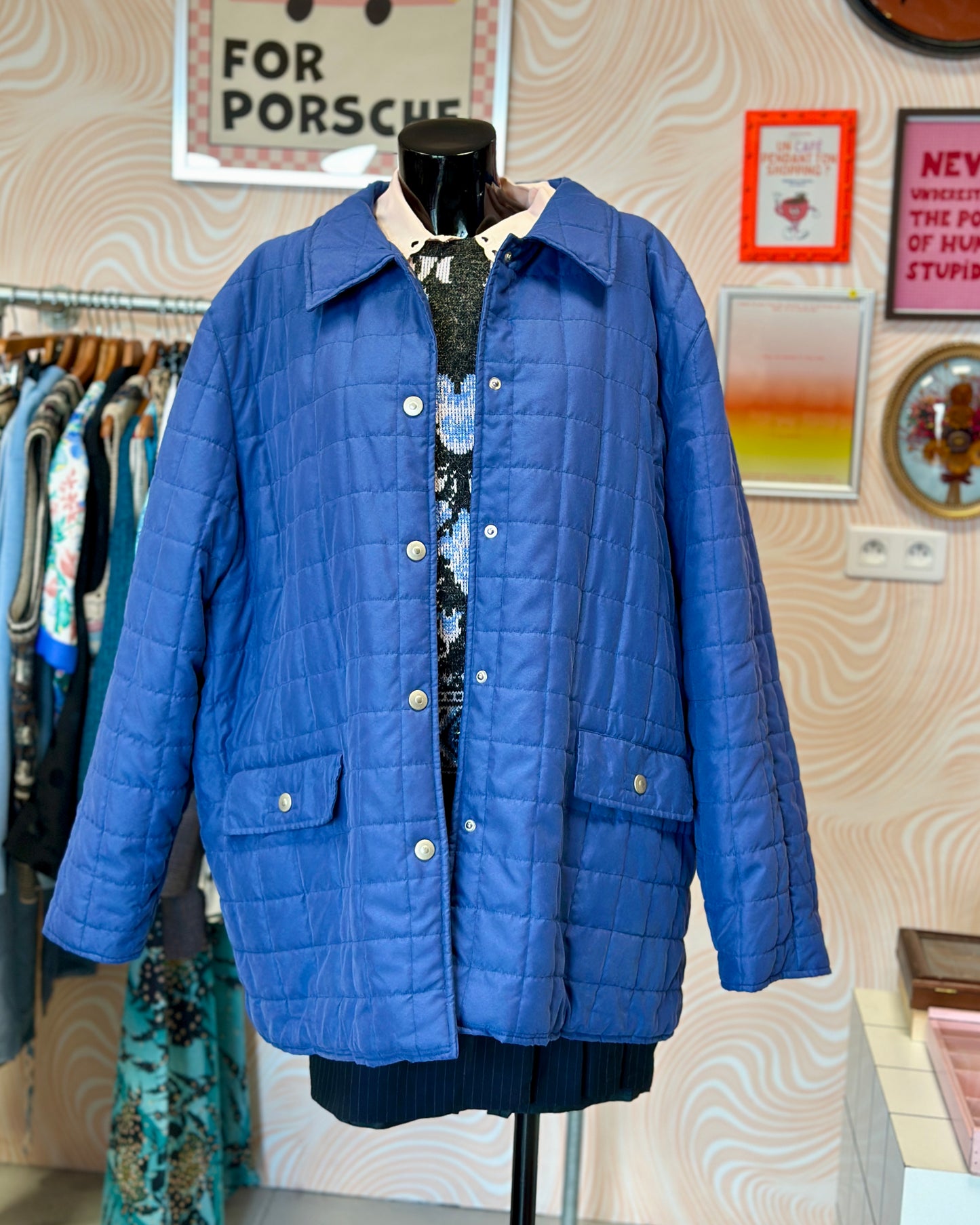Veste bleue matelassée | T. 2XL / 3XL