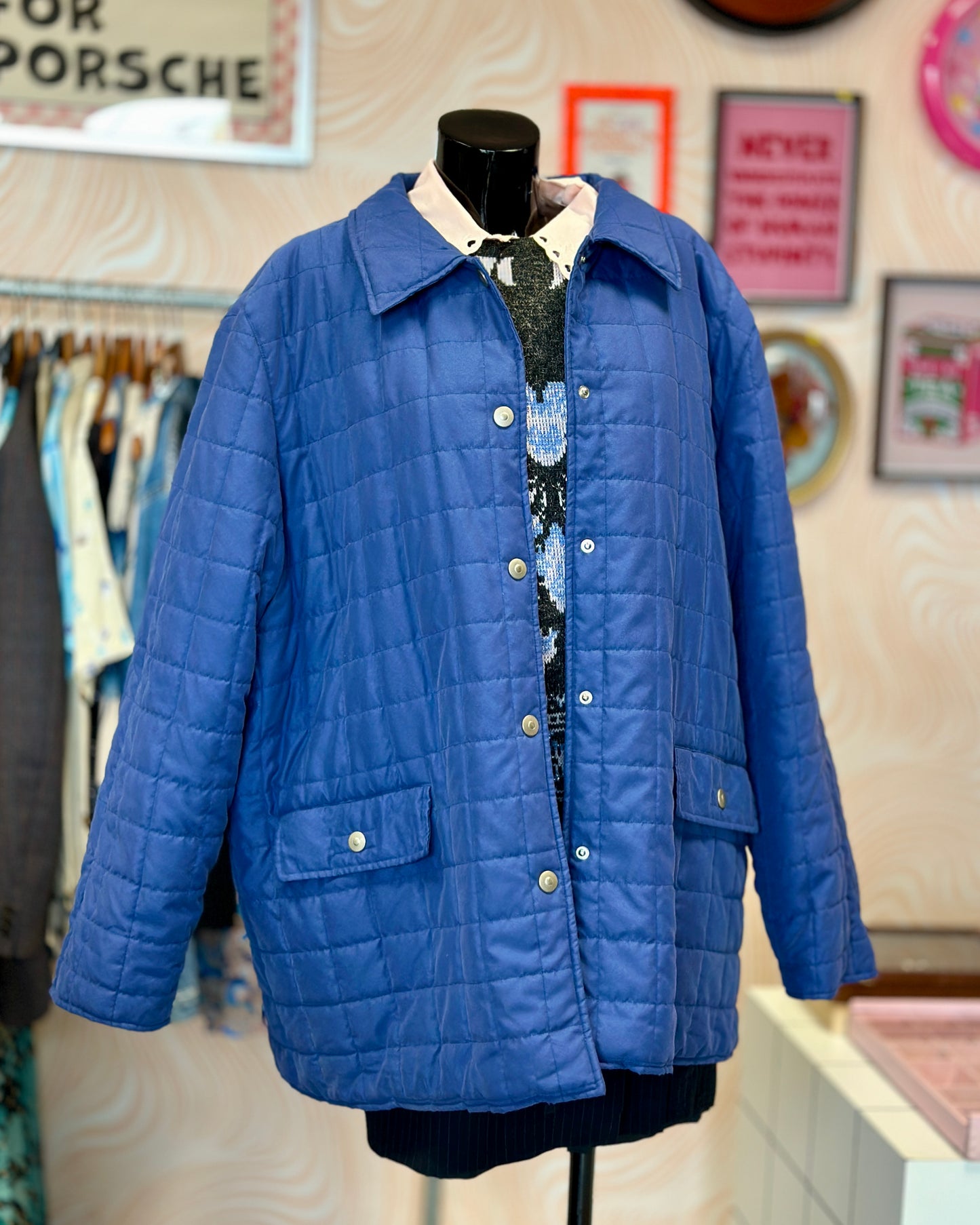 Veste bleue matelassée | T. 2XL / 3XL
