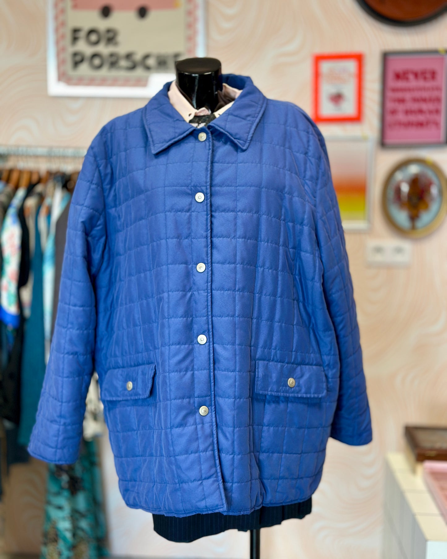 Veste bleue matelassée | T. 2XL / 3XL