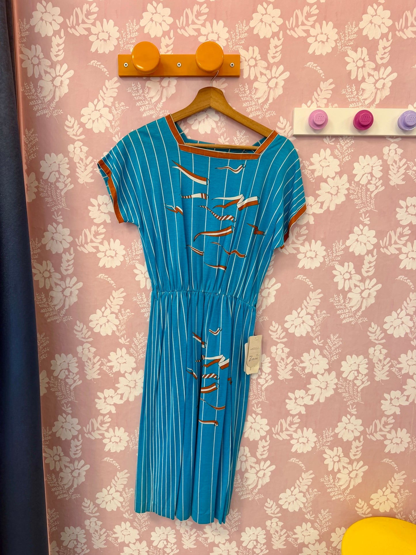 Robe bleu motifs drapeaux | T. M / L