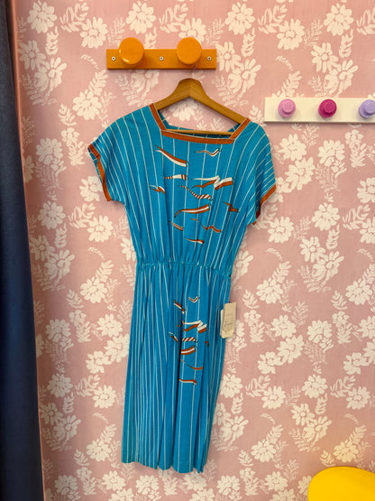 Robe bleu motifs drapeaux | T. M / L