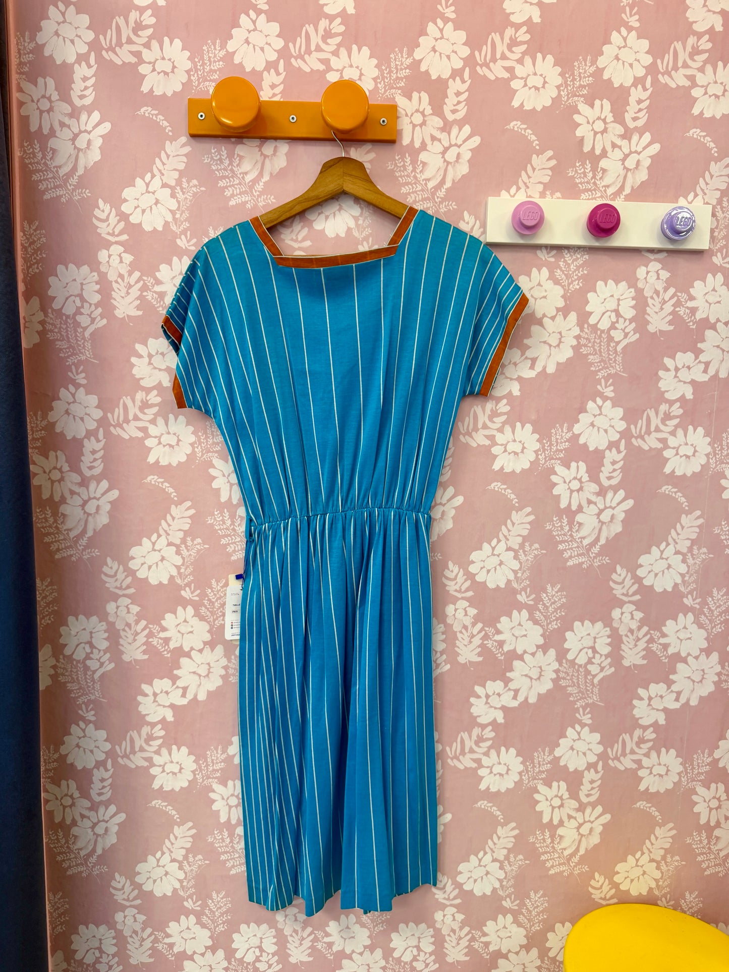 Robe bleu motifs drapeaux | T. M / L