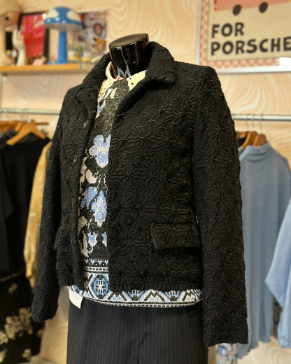 Blazer noir à fleurs Comme des Garçons | T. S