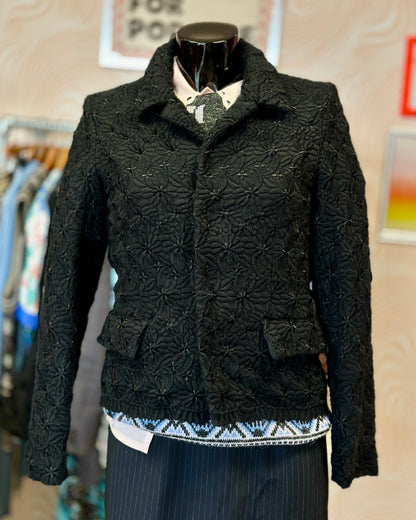 Blazer noir à fleurs Comme des Garçons | T. S