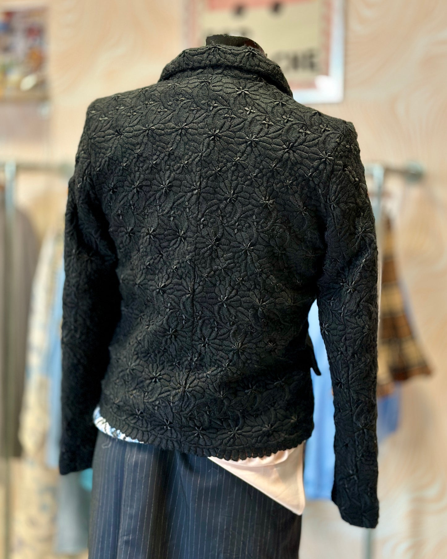 Blazer noir à fleurs Comme des Garçons | T. S
