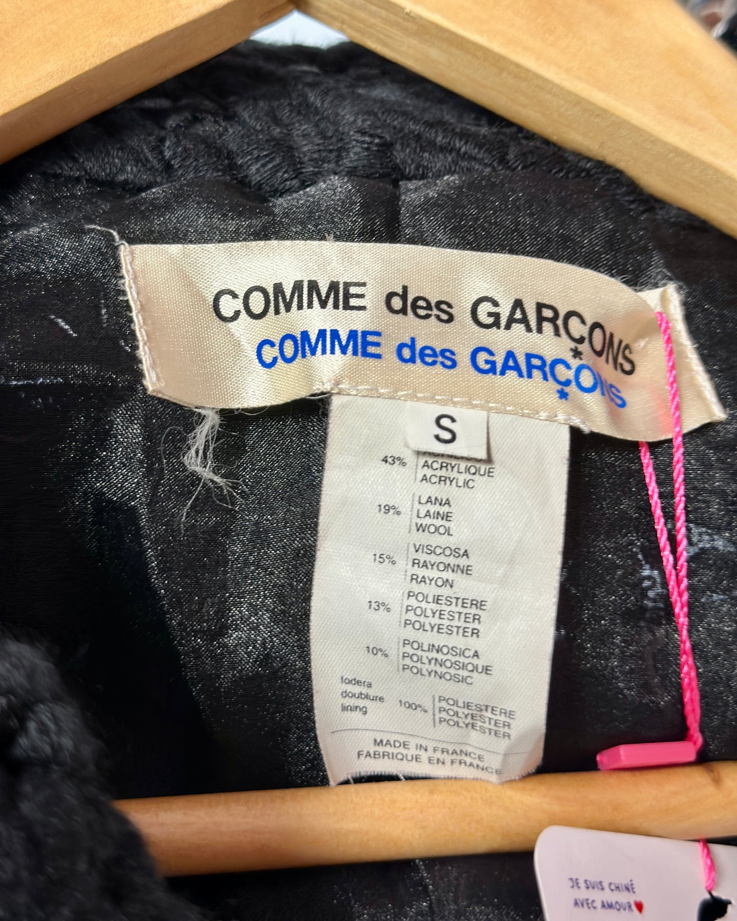 Blazer noir à fleurs Comme des Garçons | T. S