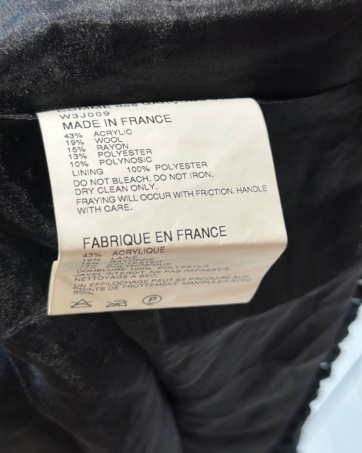 Blazer noir à fleurs Comme des Garçons | T. S
