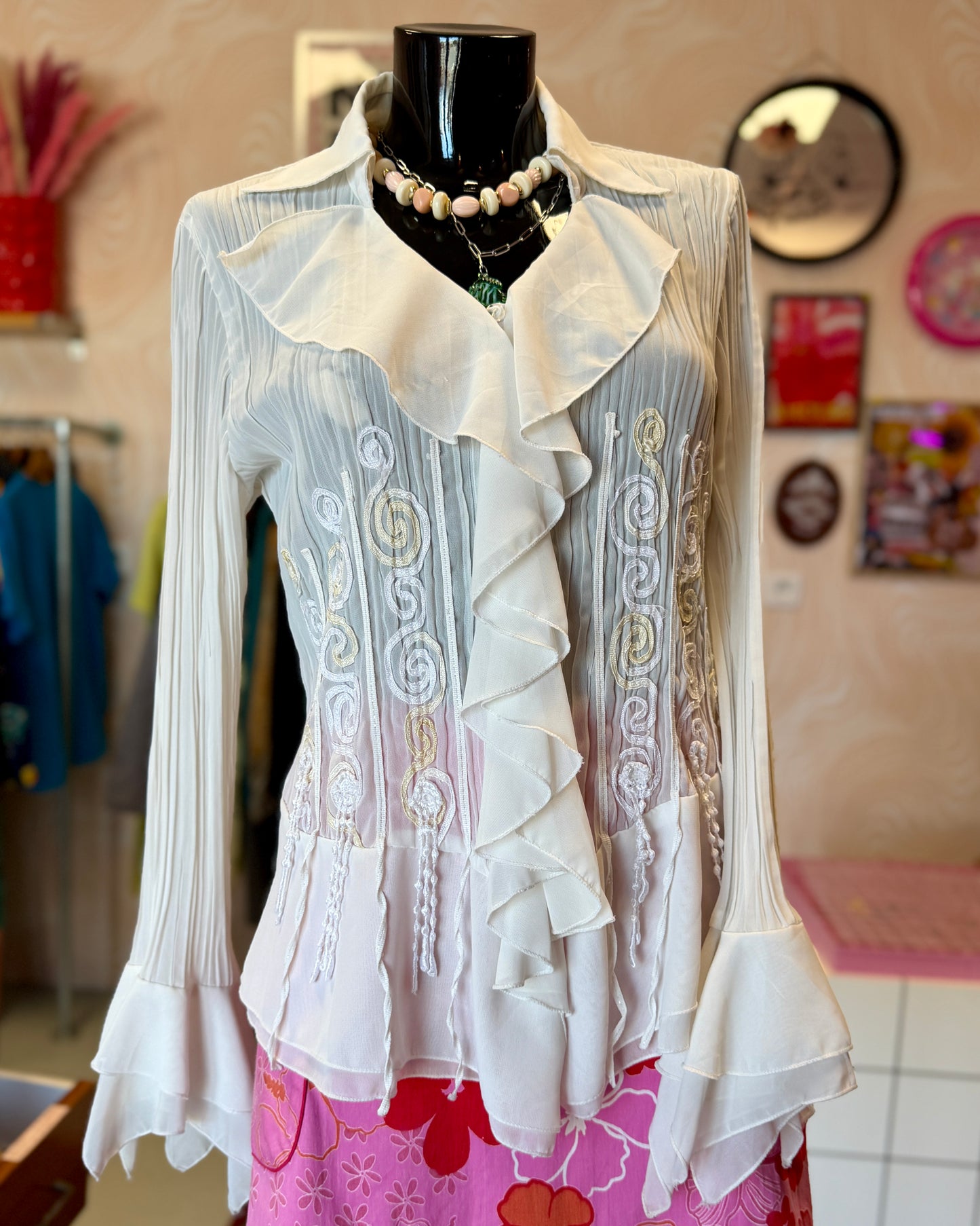 Blouse manches évasées