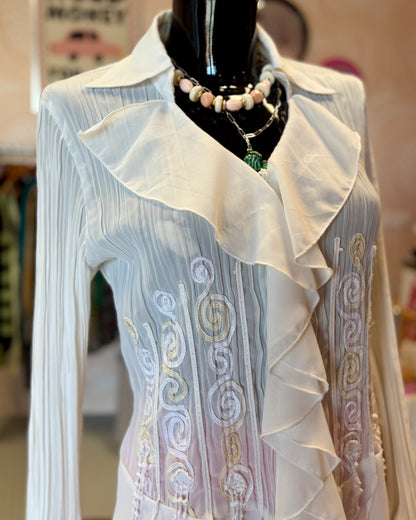 Blouse manches évasées