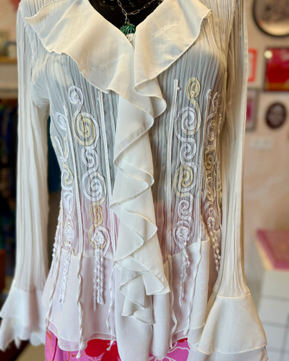 Blouse manches évasées