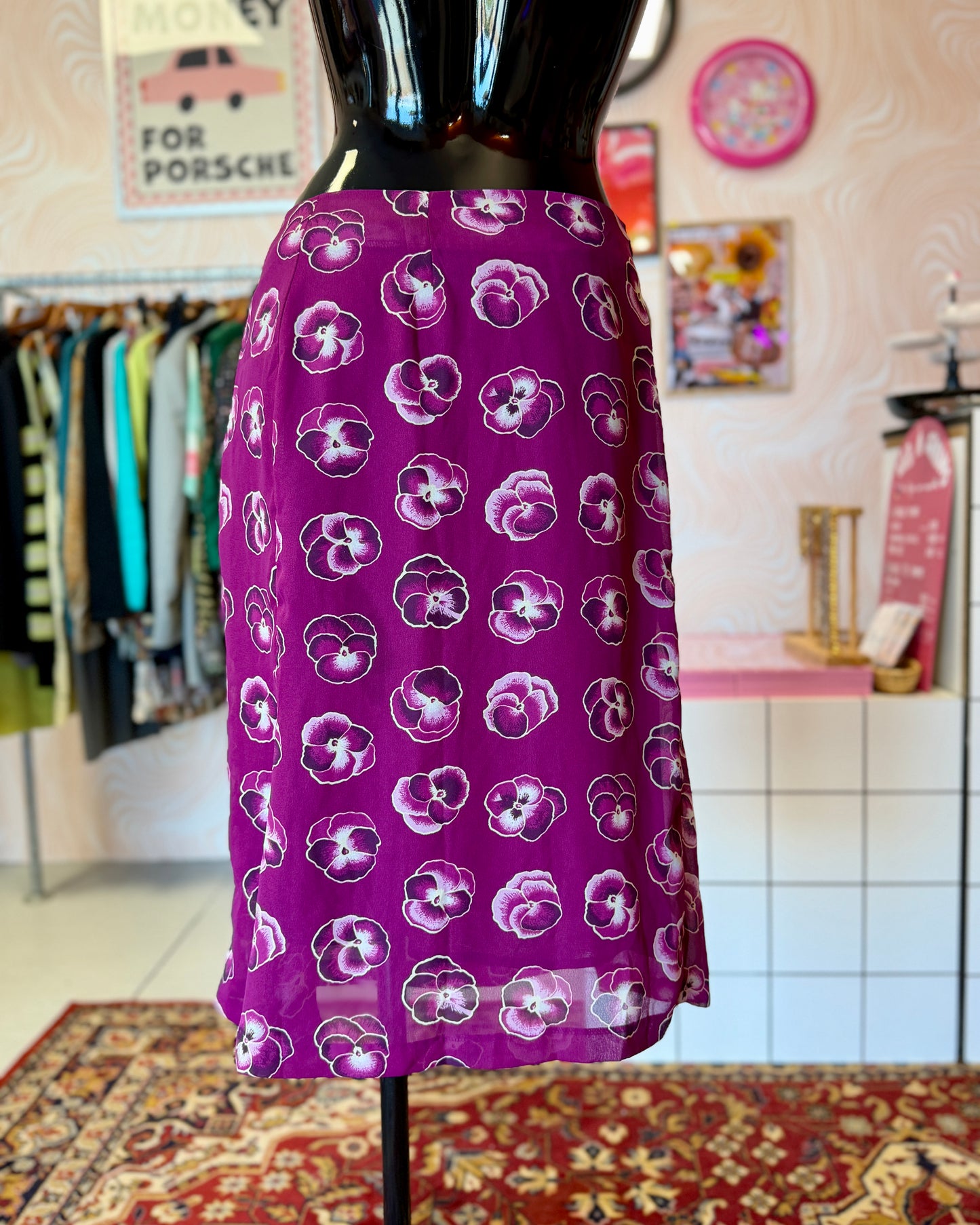 Jupe violette à fleurs | T. 38/40