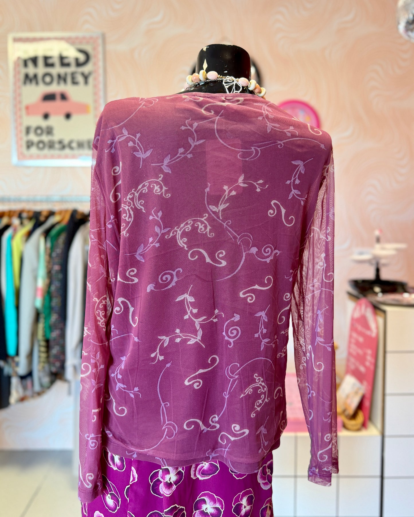 Top violet en mesh | T. L