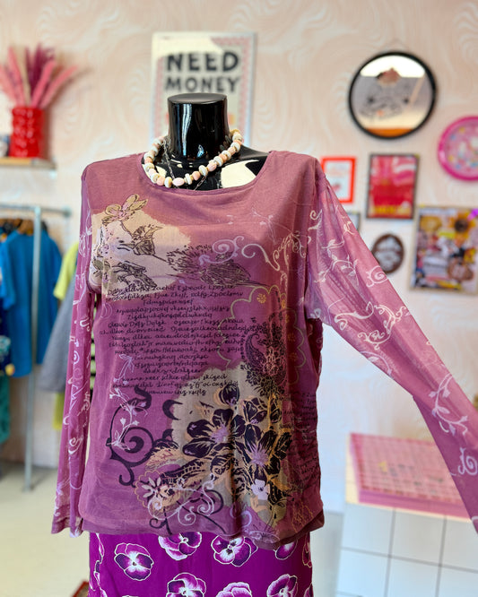 Top violet en mesh | T. L