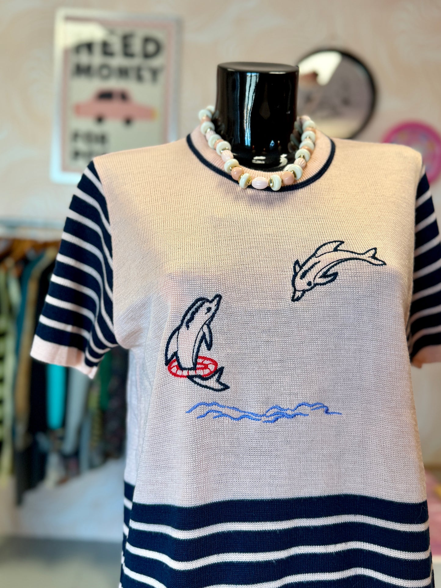 T-shirt en maille dauphin | T. L