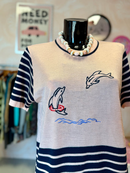 T-shirt en maille dauphin | T. L