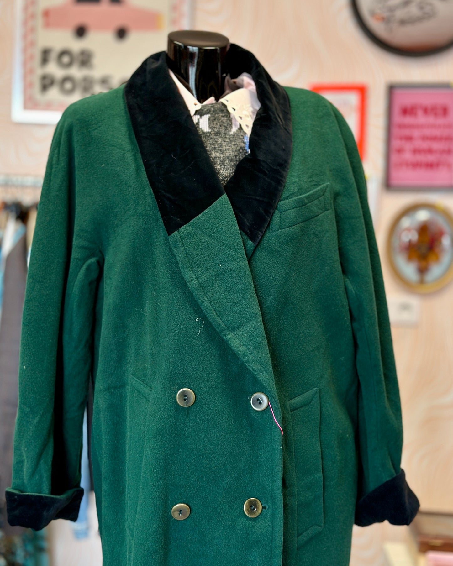 Manteau long vert | T. L