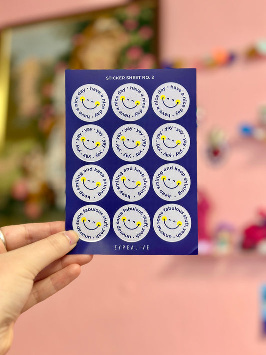 Feuille d'autocollants | Have a nice day