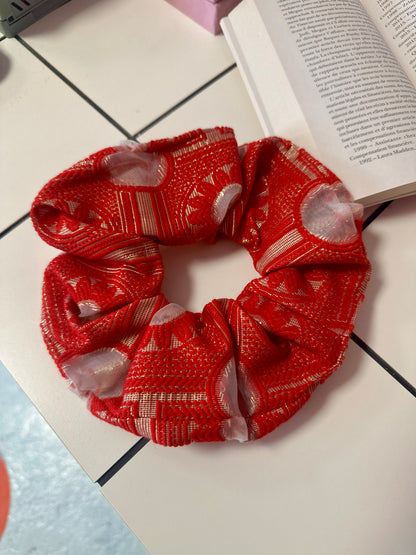 Big Scrunchie Rouge & Doré