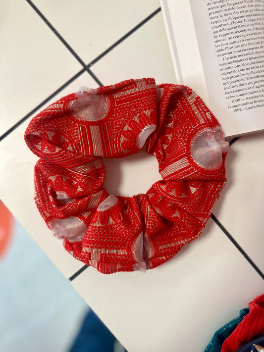 Big Scrunchie Rouge & Doré