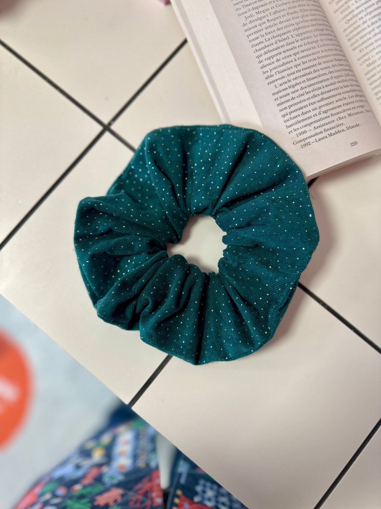 Big Scrunchie Velours Vert
