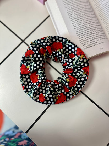 Big Scrunchie Pois & Roses