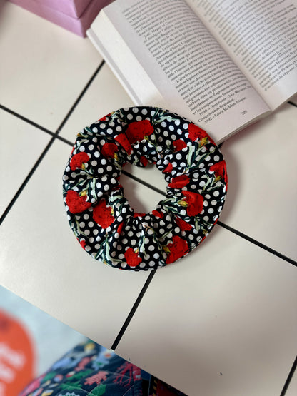Big Scrunchie Pois & Roses