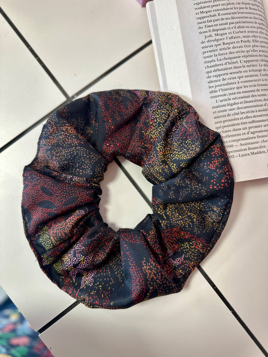 Big Scrunchie Noir à points