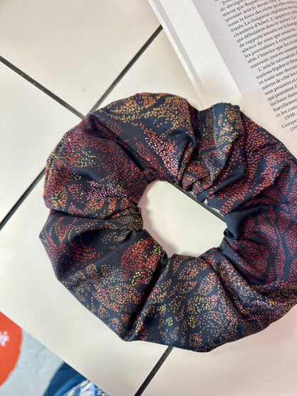 Big Scrunchie Noir à points