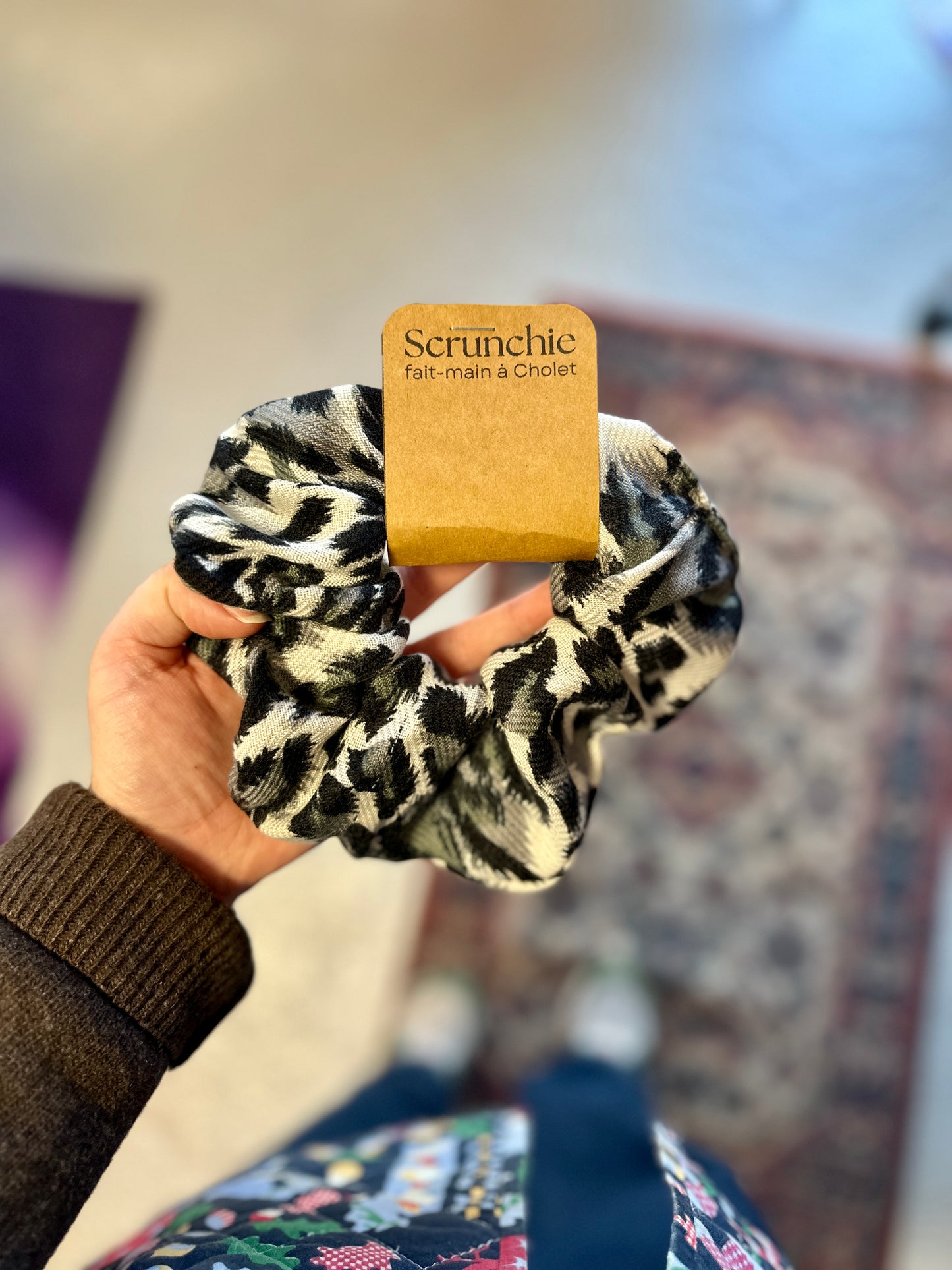 Big Scrunchie Léopard Gris