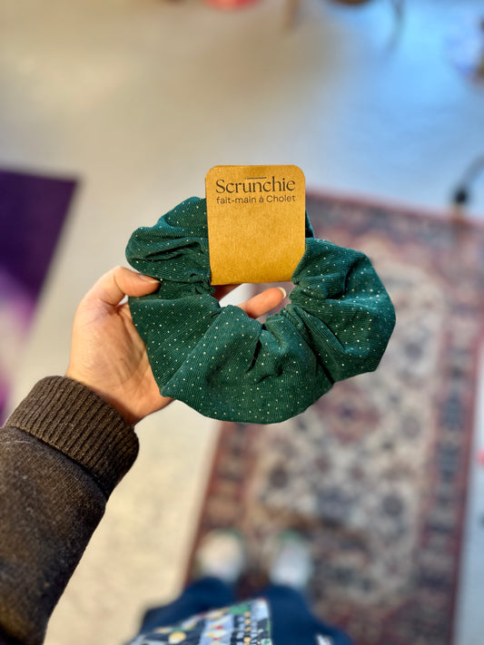 Big Scrunchie Velours Vert