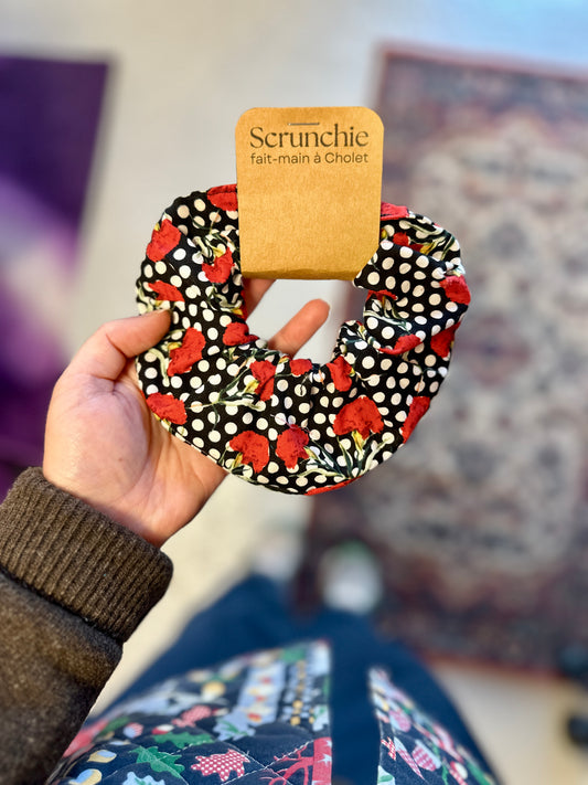 Big Scrunchie Pois & Roses