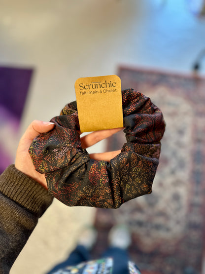 Big Scrunchie Noir à points