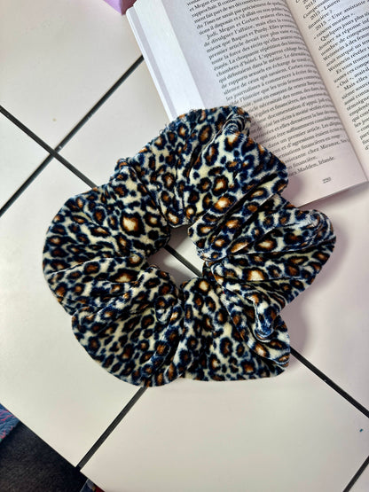 Big Scrunchie en Velours Léopard