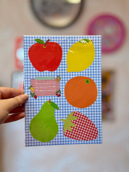Planche de stickers - Étiquettes de fruits